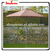 7.5 &#39;aluminium 6 nervures en acier Outdoor patio patio, parasol pour promotionnel